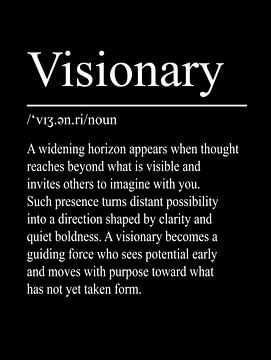 Visionary Definition – Schwarz von WordsThatInspire