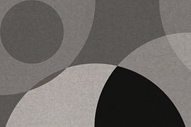 Skandinavisches Zen: Grauer Kreis Abstraktion IX von Dina Dankers