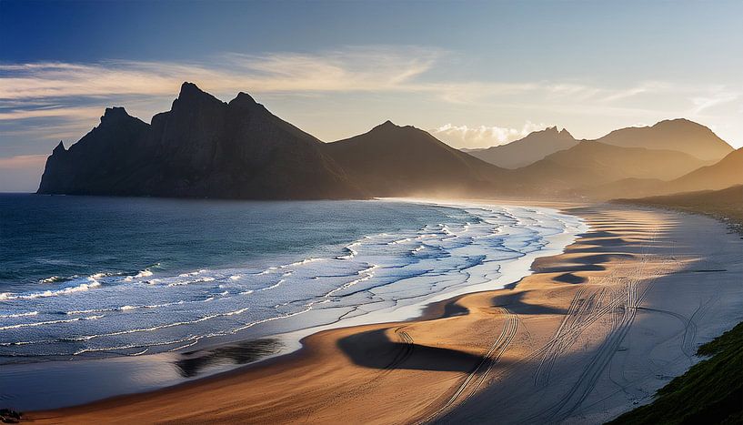 Coucher de soleil sur la plage par Mustafa Kurnaz