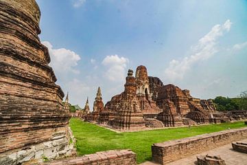 Tempelcomplex in Ayutthaya van Barbara Riedel