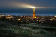 the Lighthouse of Terschelling by night by Gerard Wielenga thumbnail