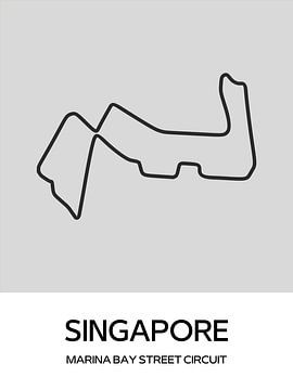 F1 Singapore race circuit van Milky Fine Art