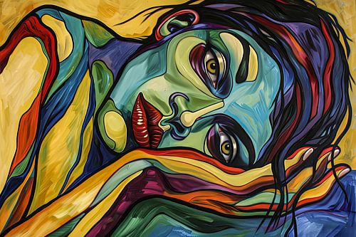 abstract portret vrouw