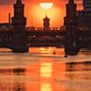 Berlin Oberbaumbrücke Sonnenuntergang von Salke Hartung