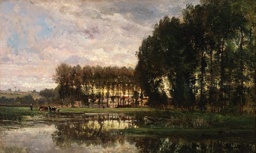 Rivierlandschap, Charles-François Daubigny