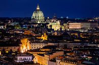 Overzicht over Rome met de st peters basiliek van Anton de Zeeuw thumbnail