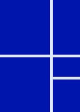 Bauhaus kunst in blauw