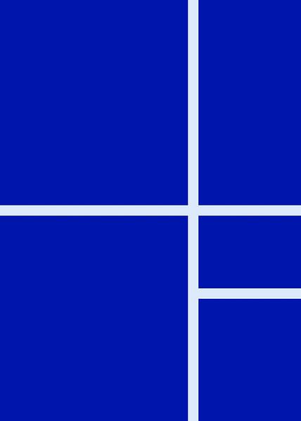 Bauhaus Kunst in Blau von Mad Dog Art