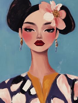 Portrait moderne "Flower girl&quot ;