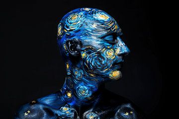 portret met van Gogh invloed van Egon Zitter