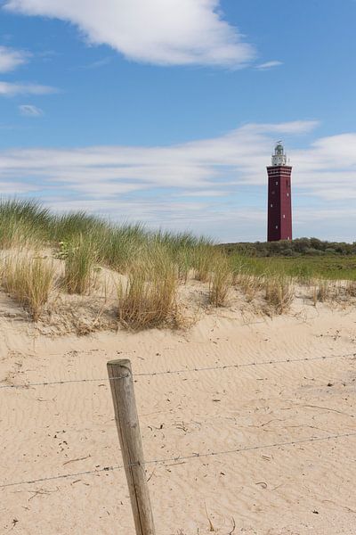 Leuchtturm Westhoofd in den Dünen von Ouddorp von Charlene van Koesveld