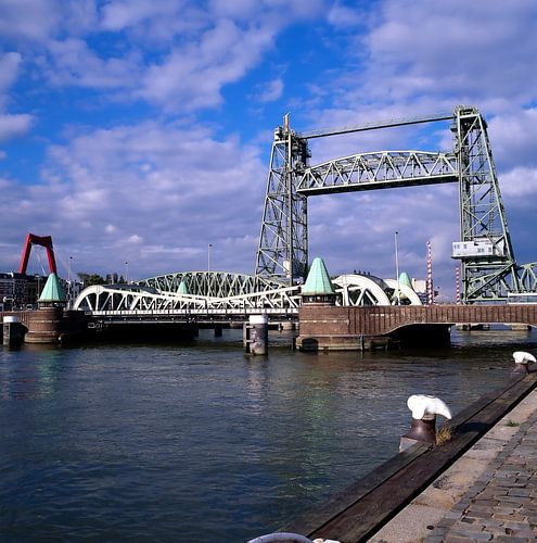 Alte Hubbrücke Rotterdam von Antonie van Gelder Beeldend kunstenaar
