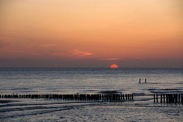 posts at sunset, Zoutelande, Zeeland
