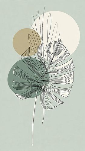 Scandinavian monstera art