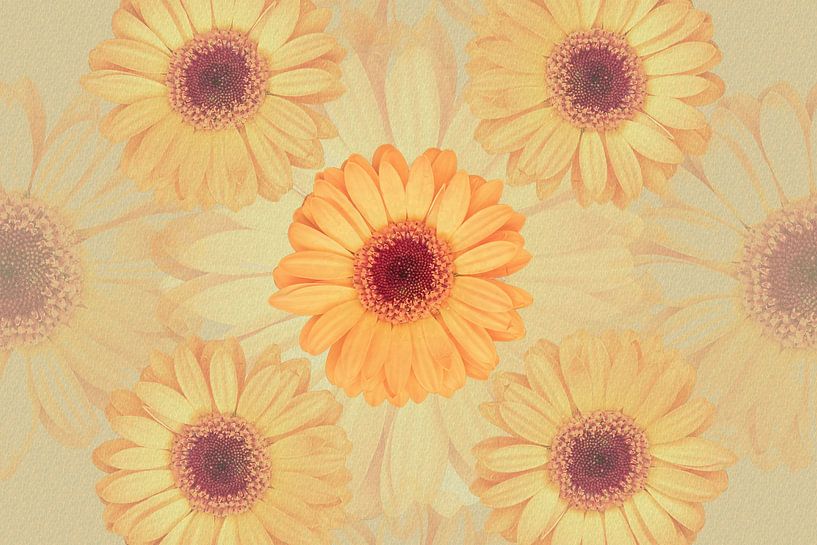 Fleurs en jaune - art numérique par Photography art by Sacha