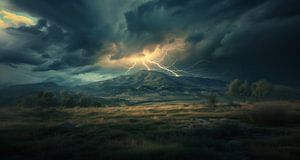 Gewitter in Herbstidylle