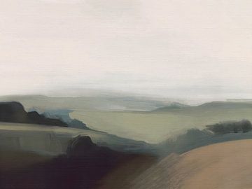 Abstract landschap 02 van The Printable Studio