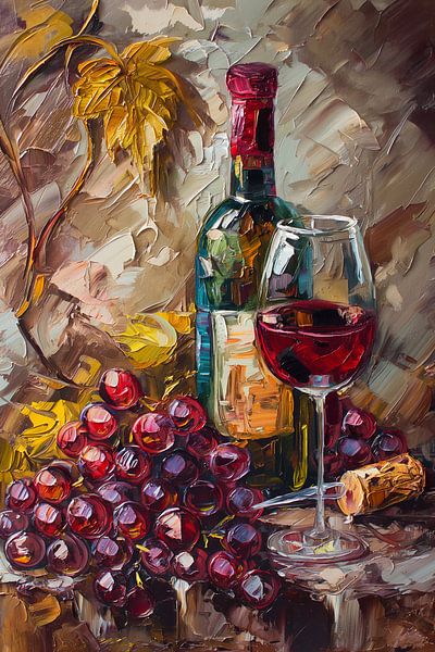red wine in glass by Margriet Hulsker