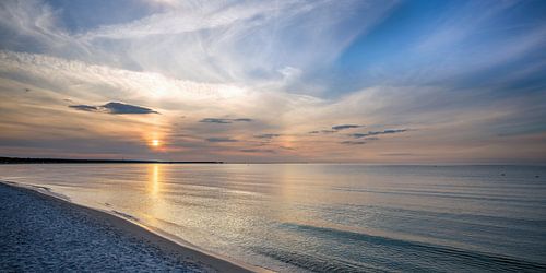 Ostsee - Sonnenuntergang an Strand von Prerow