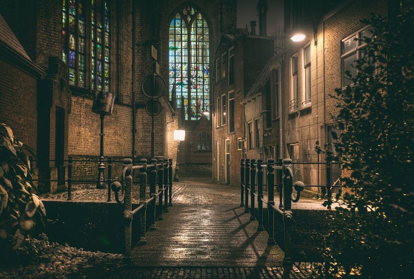 Behind the St. Janskerk by Eus Driessen