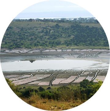 Zoutwinning rond het Kazinga-kanaal in Uganda van Achim Prill