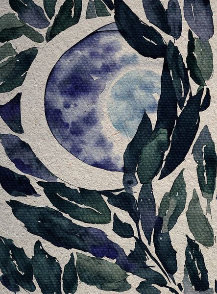 Boho Maan met bloemenkrans No.08 | The Bohemian Vintage Collection van MadameRuiz