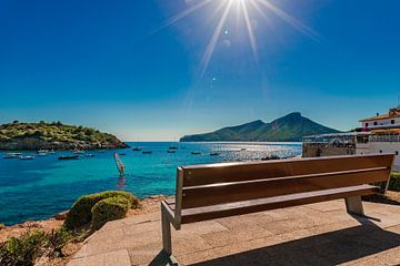 Middellandse Zee Spanje, Mallorca eiland, prachtig uitzicht op de baai van Alex Winter