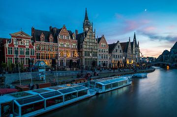 Graslei in Ghent by Peter Deschepper