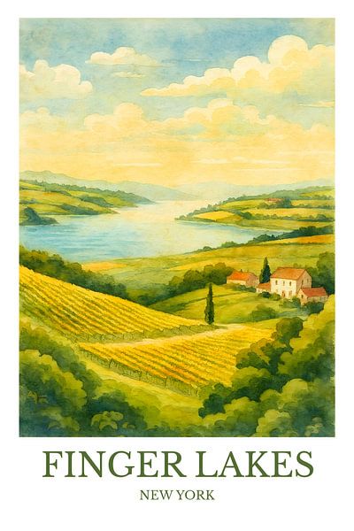 Bezaubernde Finger Lakes Kunstdruck von Robert Swaine