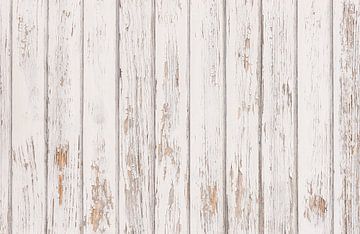 Oude witte houten planken voor achtergrond textuur van Alex Winter