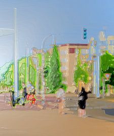 Albertplatz [Original 60 cm x 50 cm]