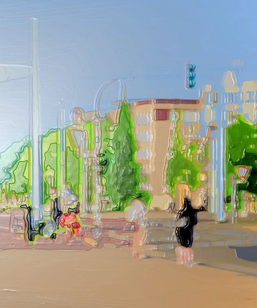Albertplatz [Original 60 cm x 50 cm] by Anna Kasten