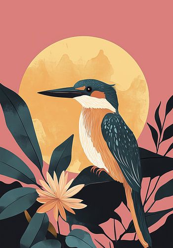 Martin-pêcheur dans les sphères tropicales