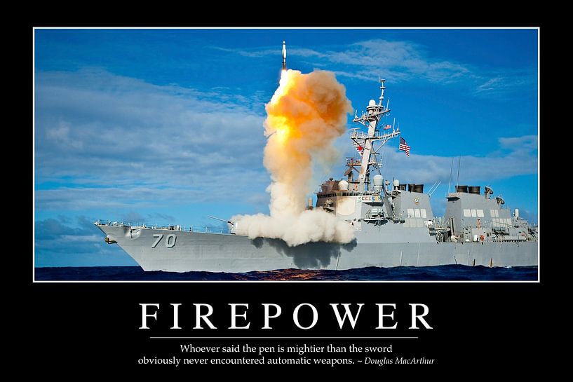 STK107108M-Firepower : citation inspirante et affiche de motivation par Stocktrek Images
