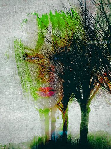 Een vrouw in de herfst