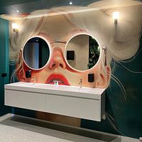 Klantfoto: Snow white II van Mirjam Duizendstra, als naadloos behang