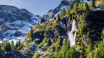 Waterfall in the Mountains by Coen Weesjes