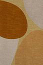 Moderne abstracte geometrische organische retrovormen in aardetinten: geel, beige, bruin, wit van Dina Dankers thumbnail