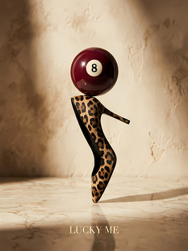 Lucky Me – Escarpins léopard glamour & Lucky 8 Art