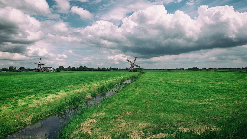Windmühlen in Hoogmade Niederlande von Annemiek van Eeden