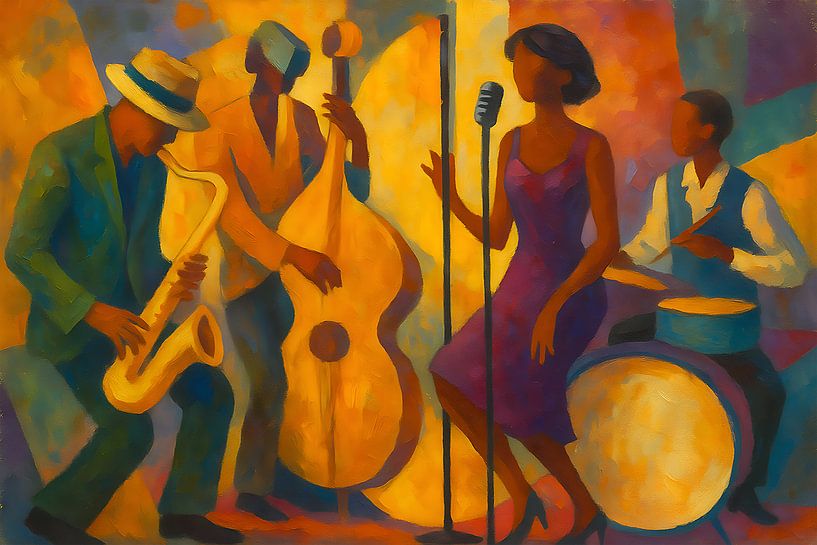 Gemälde der Jazzband. von Johannes