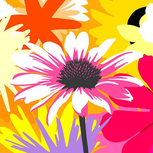 Flowers - 'Power flowers' by Jole Art