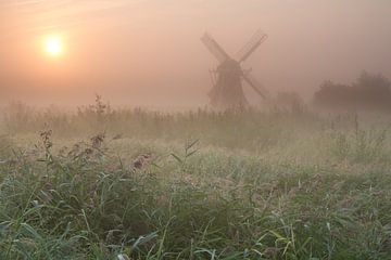North mill in the fog by robert wierenga