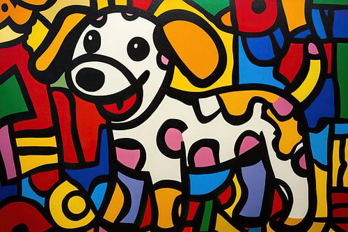 Hundekunst | Fröhlicher Hund