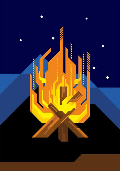 GEOMETRISCHES LAGERFEUER von Taufan Heriyansyah