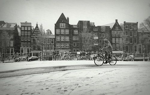 Neige d'hiver à Amsterdam