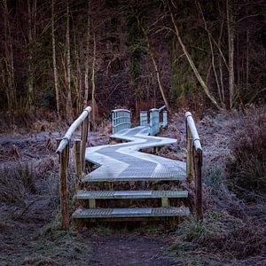 Fledermauspfad aus Metall im Schlosspark Elsloo