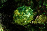 The Way Out - abstract art, green, black by Nelson Guerreiro thumbnail