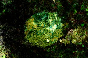 The Way Out - abstrakte Kunst, grün, schwarz von Nelson Guerreiro