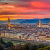 Perfekter Sonnenuntergang über Florenz von Teun Ruijters